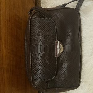 GIANNI CHIARINI BROWN CROSSBODY GENUINE LEATHER WITH TASSLE STRAP AND HANDLE